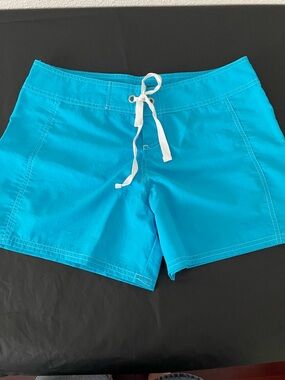 Tommy Bahama Bright Turquoise Swim Bermudas with White Drawstring